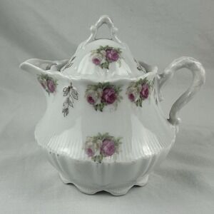 CT‎ Altwasser Teapot Rose & Gold Pattern Germany Floral circa 1900 Cottagecore
